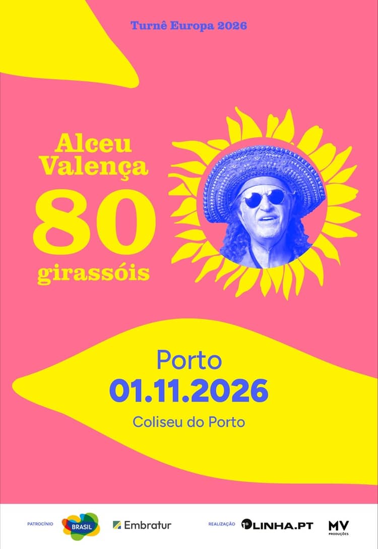 Cartaz de Alceu Valença - 80 Girassóis em Coliseu Porto Ageas — Sala Principal