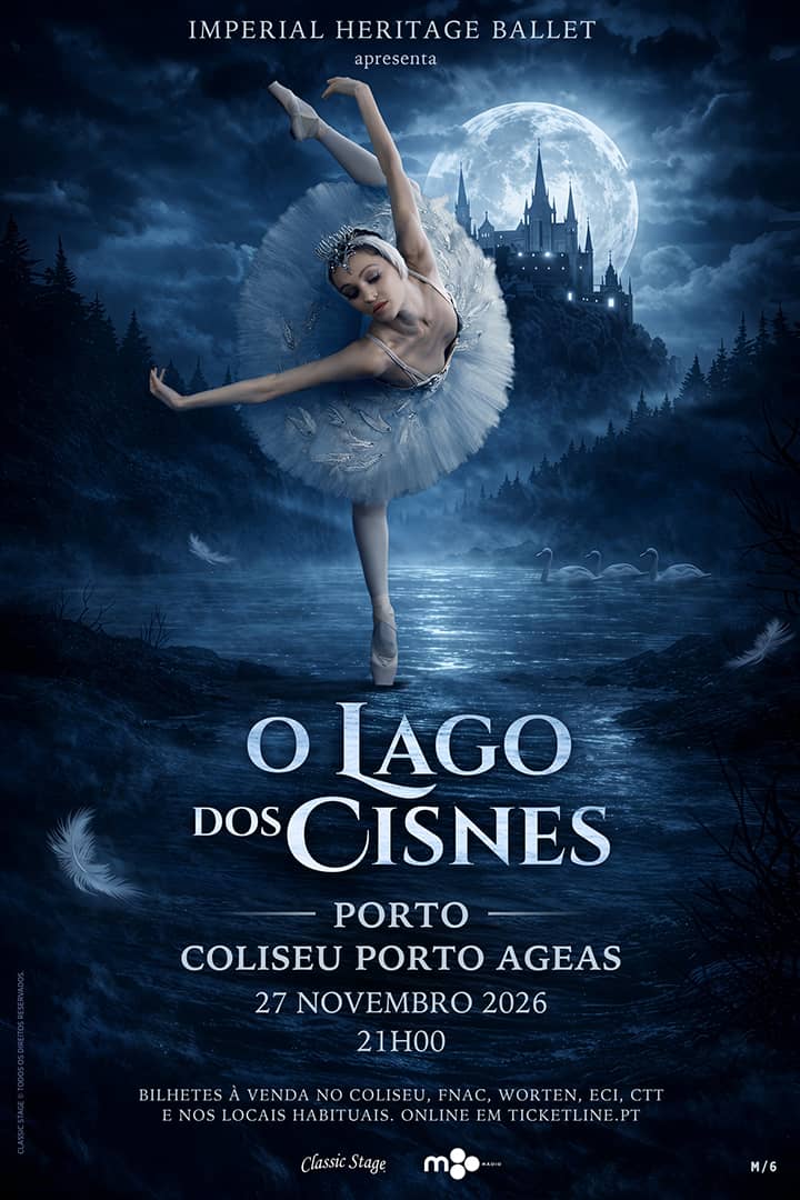 Cartaz de O LAGO DOS CISNES - IMPERIAL HERITAGE BALLET em Coliseu Porto Ageas — Sala Principal