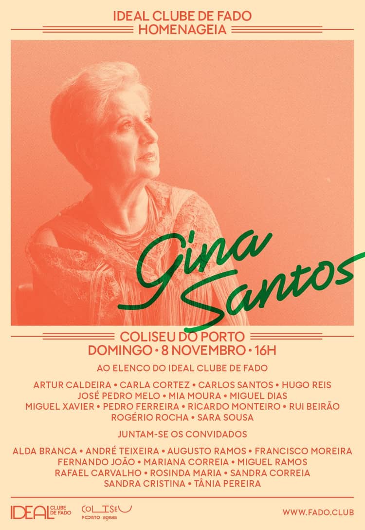 Cartaz de Fado - Homenagem a Gina Santos em Coliseu Porto Ageas — Coliseu Box