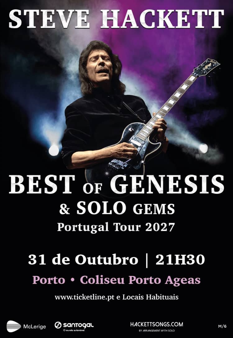 Cartaz de Steve Hackett - The Best of Genesis & Solo Gems em Coliseu Porto Ageas — Sala Principal