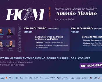Cartaz de FICAM 2026 — Banda de Alcochete em Auditório Maestro António Menino, Fórum Cultural de Alcochete