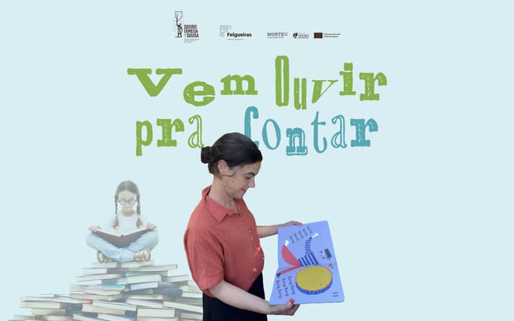 Cartaz de Vem ouvir pra contar – Especial Autores: Livro CLAP em Biblioteca e Arquivo Municipal de Felgueiras