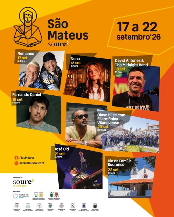 Cartaz de Festas de São Mateus – Soure 2026 em Biblioteca Municipal de Soure