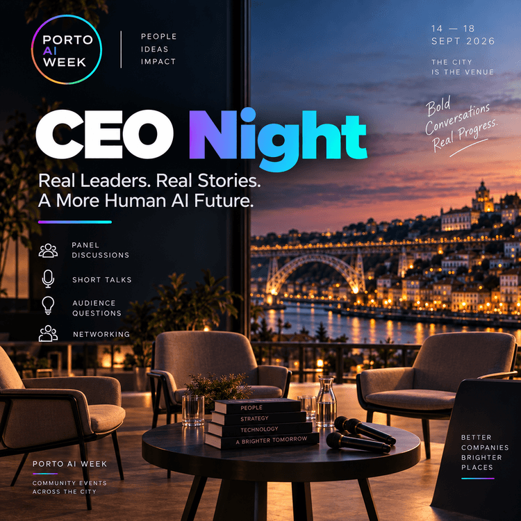 Cartaz de CEO Night with André Jordão, Founder & CEO of Barkyn 🚀 em The Social Hub Porto