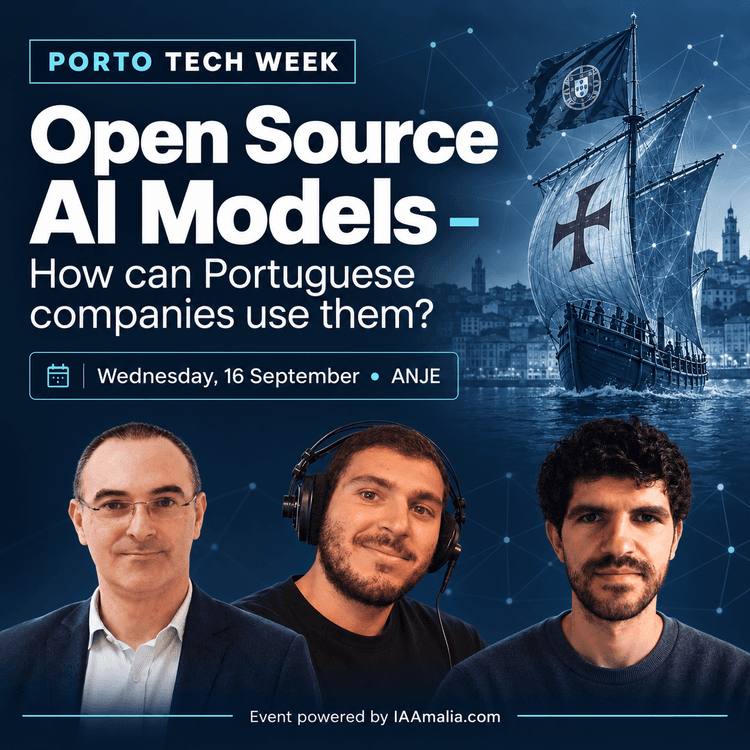Cartaz de Open Source AI Models - How can Portuguese companies use them? em ANJE — Associação Nacional de Jovens Empresários