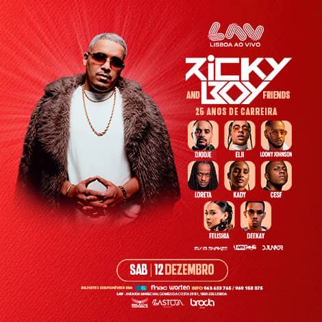 Cartaz de RICKY BOY & FRIENDS 25 ANOS CARREIRA em LAV