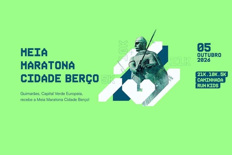 Cartaz de Meia Maratona Cidade Berço em Campo de São Mamede
