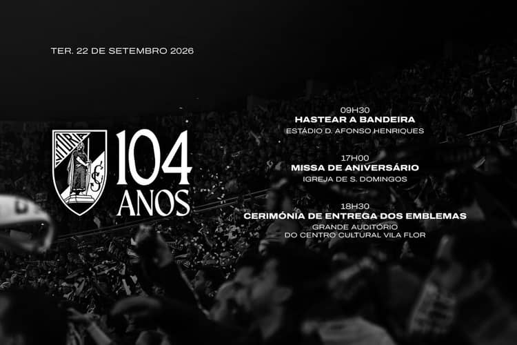 Cartaz de Hastear da bandeira do Vitória Sport Clube em Estádio D. Afonso Henriques