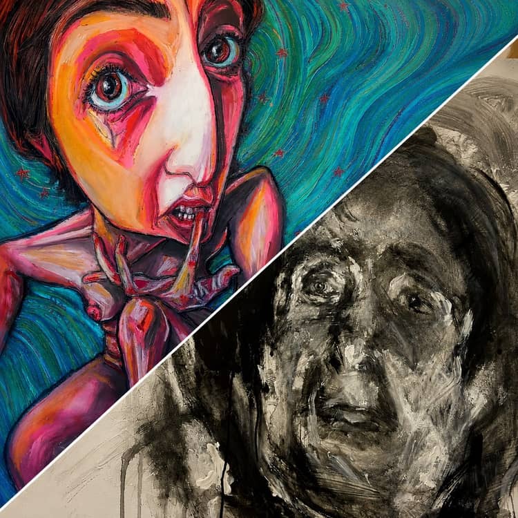 Cartaz de Raparigas Grandes em Campos Pequenos em 23a Galeria de Arte
