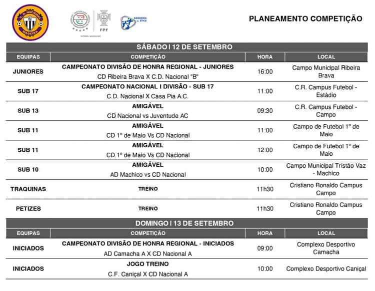 Cartaz de Iniciados A vs AD Camacha