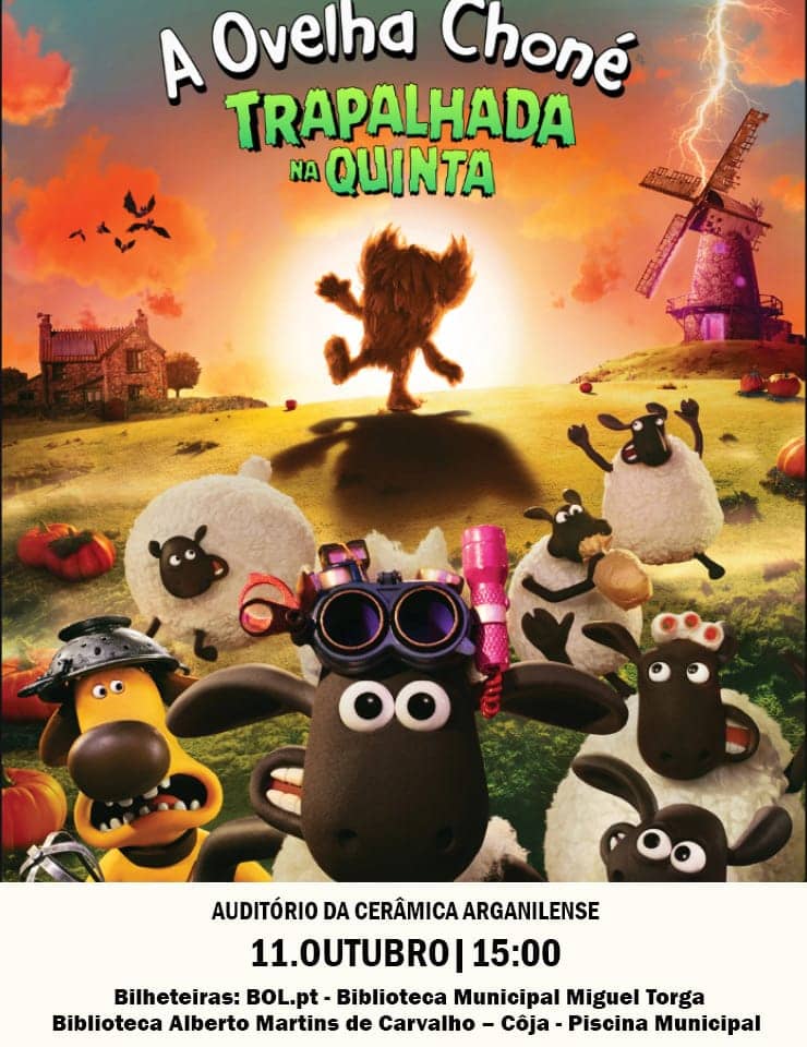 Cartaz de Cinema Cerâmica Arganilense: Ovelha Choné – Trapalhada na Quinta em Cerâmica Arganilense