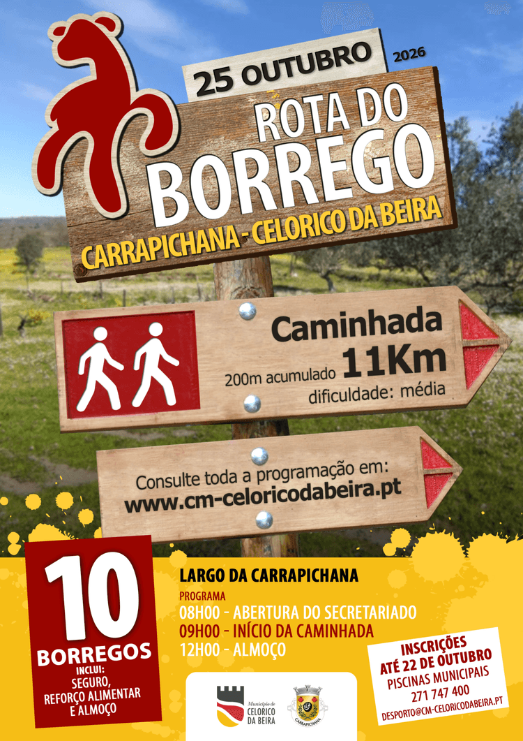 Cartaz de Caminhada “Rota do Borrego” em Carrapichana
