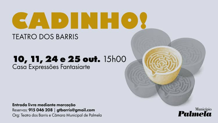 Cartaz de 'CADINHO' pelo Teatro dos Barris em Centro Cultural de Poceirão