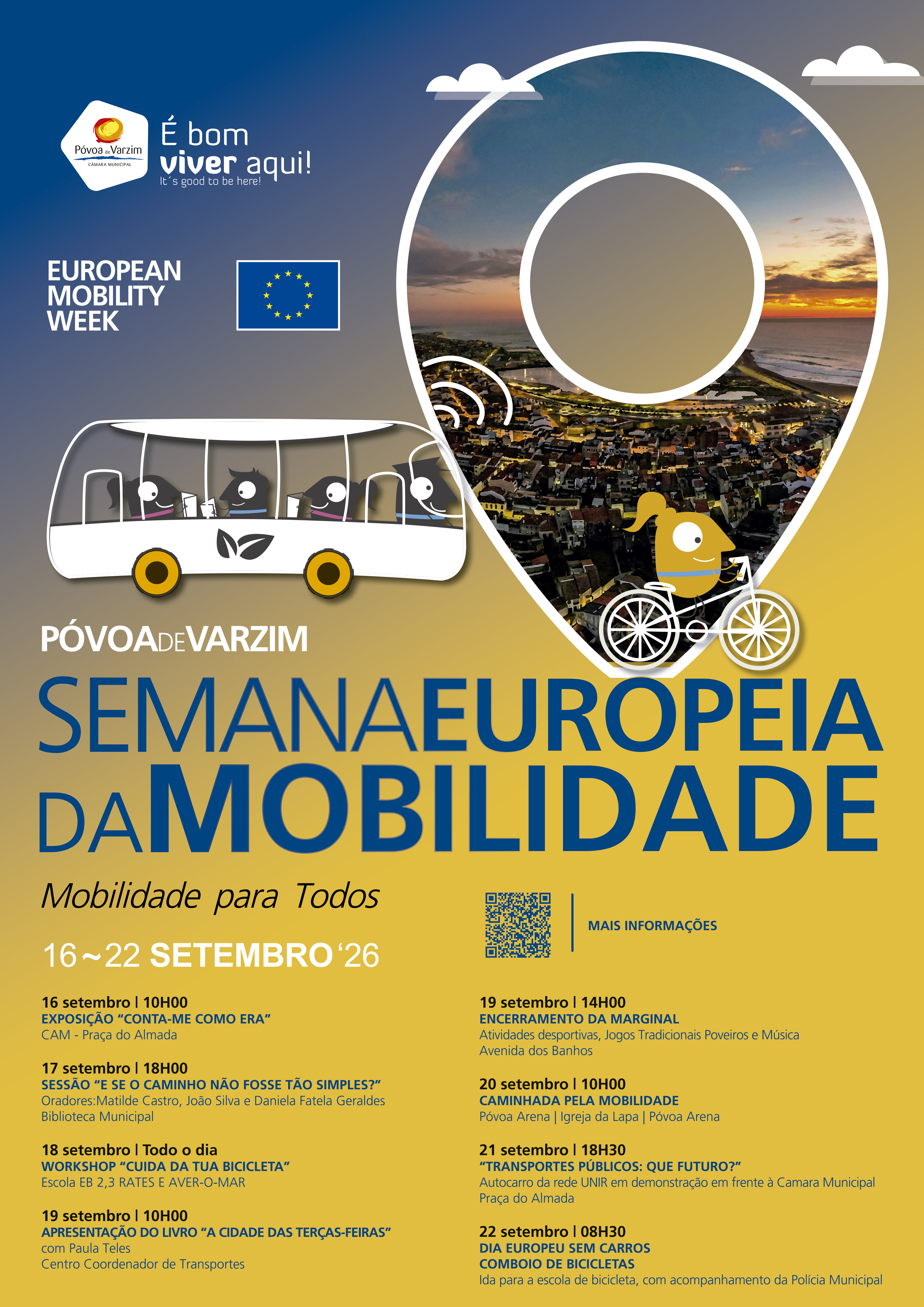 Cartaz de Caminhada pela mobilidade em Póvoa Arena