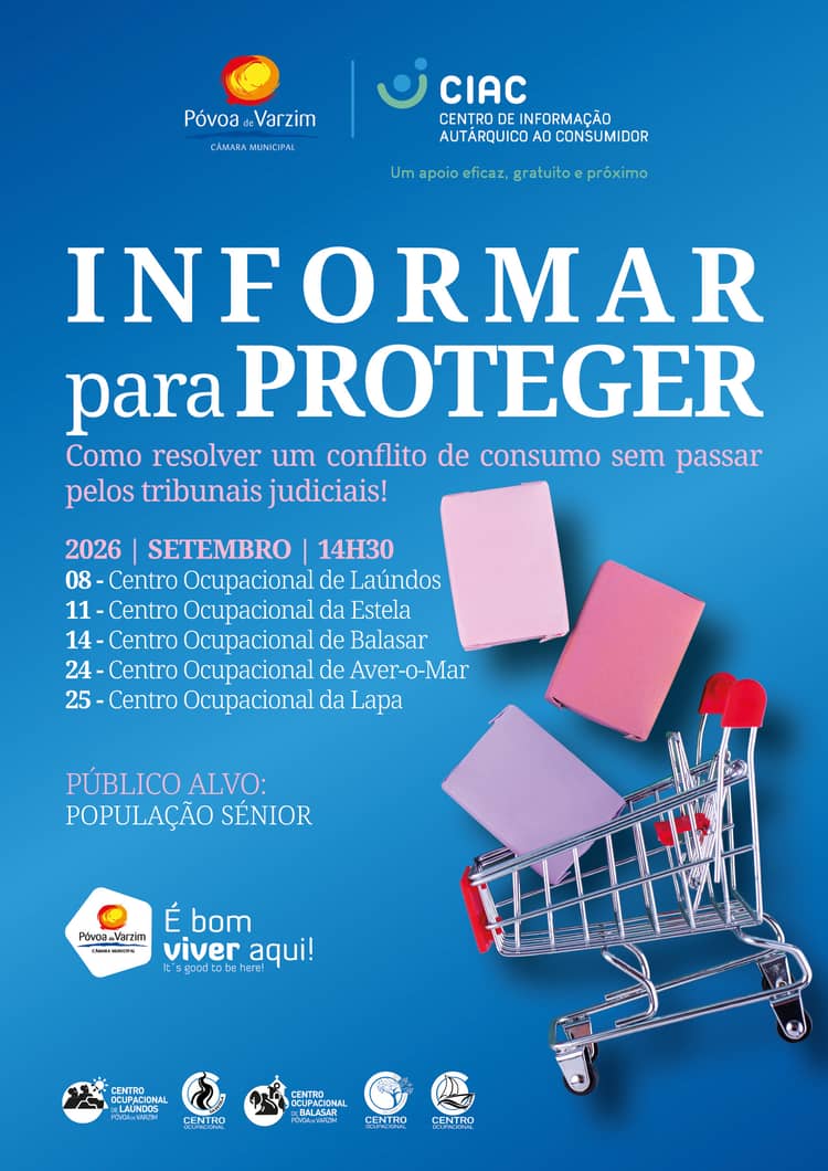 Cartaz de Informar para Proteger — Aver-o-Mar em Centro Ocupacional de Aver-o-Mar