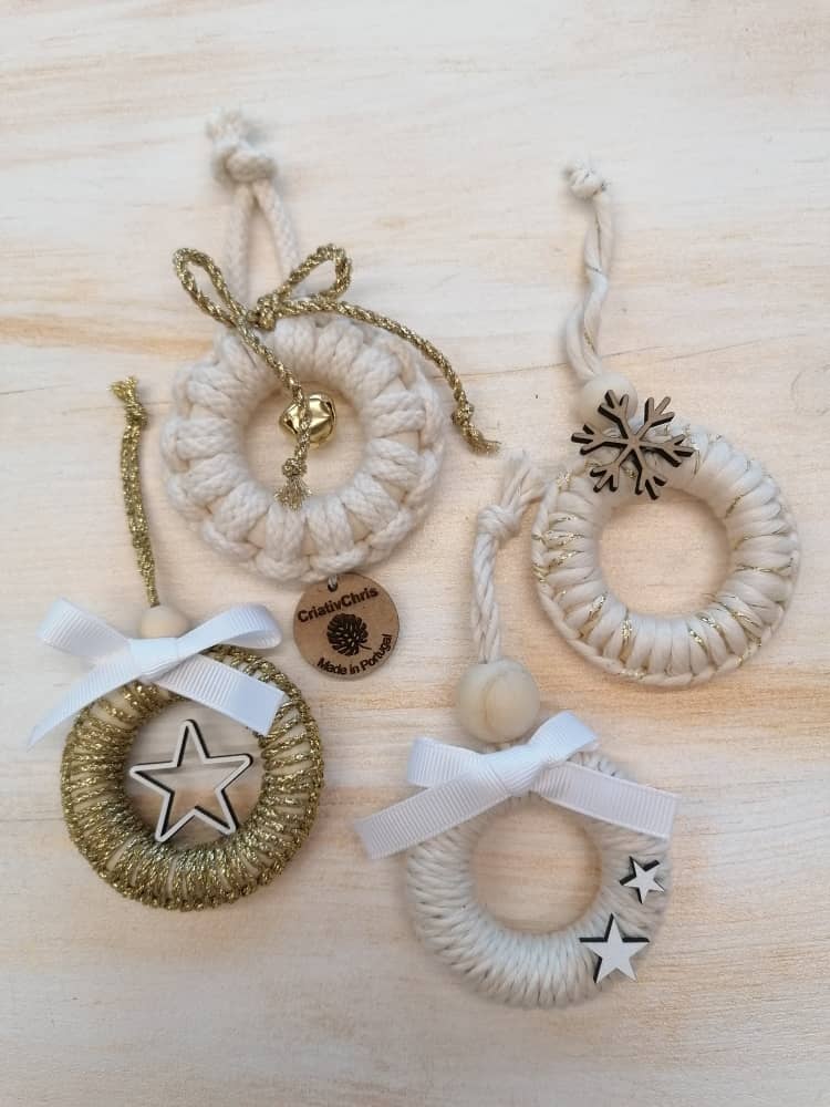 Cartaz de Workshop de Macramé - Argolas de Natal em Casa da Ribeira