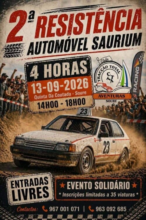 Cartaz de 2.ª Resistência Automóvel Saurium em Quinta da Coutada