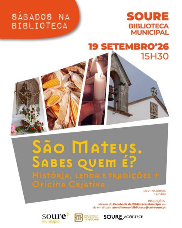 Cartaz de São Mateus. Sabes quem é? em Biblioteca Municipal de Soure