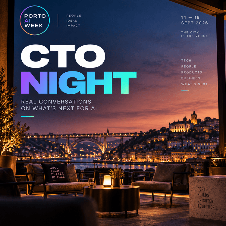 Cartaz de CTO Night - Porto AI Week em The Social Hub Porto