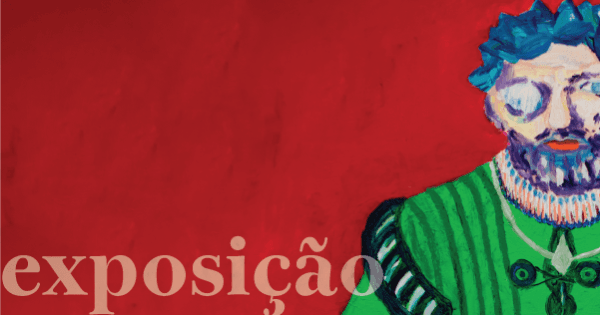 Cartaz de Os Lusíadas na figuração de Levi Guerra em Biblioteca Pública Municipal de Gaia