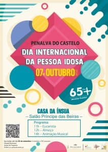 Cartaz de Dia Internacional da Pessoa Idosa em Casa da Ínsua – Salão Príncipe das Beiras